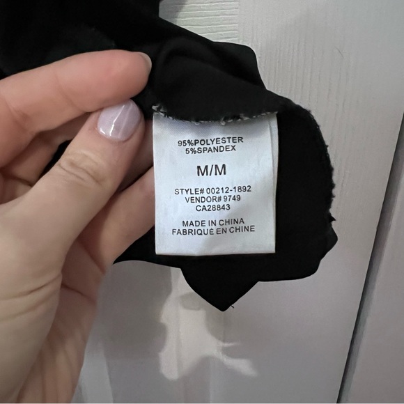 Black Midi Dress with Front Slit - Picture 10 of 12